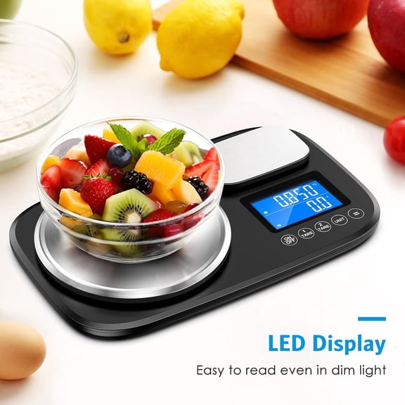 Dual Platform Food Scales for Kitchen,0.01g/1kg & 1g/10kg Digital Food Scale Grams and Ounces,Dual Accuracy Baking Scale for Sourdough Bread,Cooking