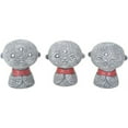 thumbnail image 3 of Jizo Monks with Red Bibs Figurines Set of 3 Buddhism Ksitigarbha Bodhisattva, 3 of 4