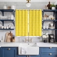 thumbnail image 2 of Curtains 84 Inches Long 2 Panels, Yellow Morocco Grommets Window Treatment Curtain, Geometric Leaf Diamond Lattice Abstract Thermal Curtains Drapes for Living Room/Bathroom, 2 of 9