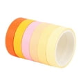 thumbnail image 4 of Juego de 6 cintas adhesivas washi de colores sólidos para manualidades, álbumes de recortes, decoración de cuentas (otoño), 4 of 10
