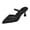 Black, variant on Star Embroidered Mesh Mule Heels For Women Pointed Toe Kitten Heel Evening Footwear
