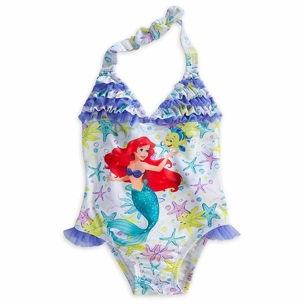 Disney Store Princess The Little Mermaid Ariel 1 PC Swimsuit Girl Size