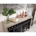 thumbnail image 4 of Home Source 31.5" Wine Elegance Server Cart | Bar Cabinet | Wine Glass Rack| Modern Black, 4 of 5