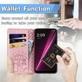 thumbnail image 3 of Conmpatible for T-Mobile REVVL 6 Pro 5G Wallet Case with Card Holder, Lovely Cartoon Cat & Dog Animal Embossed Pattern PU Leather Flip Cover Kickstand Magnetic Clasp Shockproof Case, Pink, 3 of 6