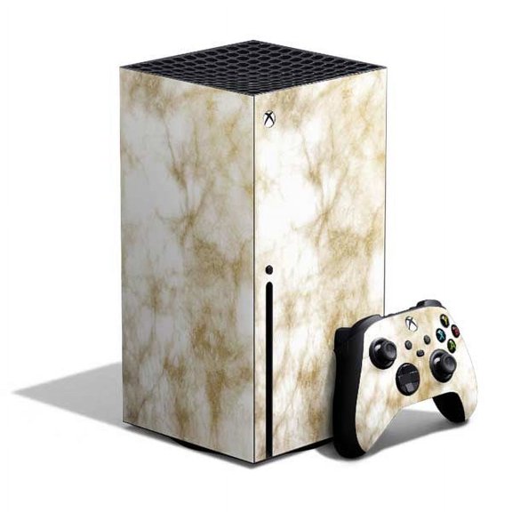 Skinit Marble Gold and White Marble Xbox Series X Bundle Skin