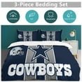 thumbnail image 3 of Football Cowboys Set Duvet Cover Themed Multicolor Polyester Bedding Set Duvet Cover for Full Size, 3 of 6