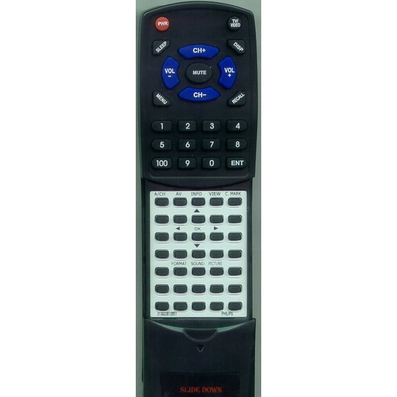 Replacement Remote for MAGNAVOX 313923812851, RT313923812851, RC111312501B, 32MF231D, 32MF231D37, 32MF231D/37, 26MF231D, 37MF231D, 37MF321D. 37MF331D