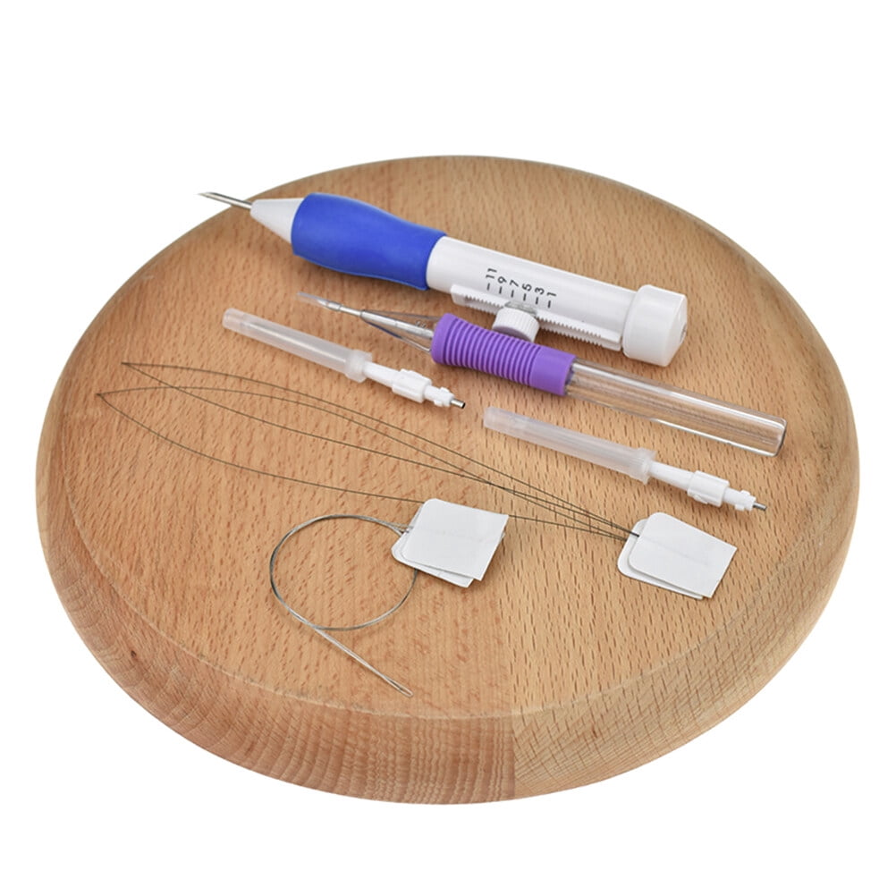 136 Pcs Embroidery Patterns Punch Needle Kit Craft Tool Knitting Crochet Cross Stitch Needlework