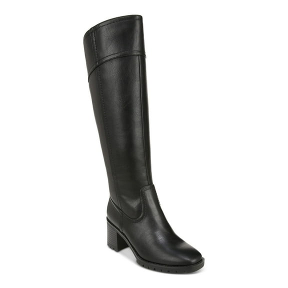 STYLE & COMPANY Womens Black Goring Heel Pull-Tab Lug Sole Treaded Colette Round Toe Zip-Up Heeled Boots 6 M
