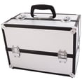 thumbnail image 6 of [US-W]SM-2083 Aluminum Alloy Makeup Train Case Jewelry Box Organizer Silver, 6 of 9