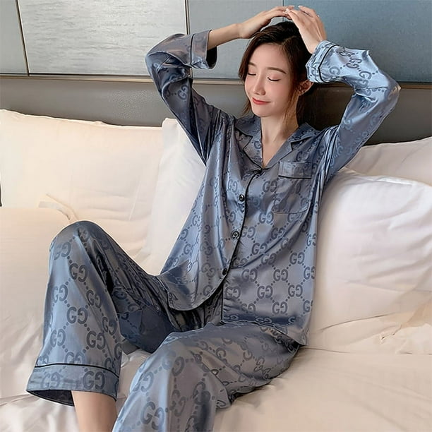 Custom Satin Sleep Wear 100% Pure Silk Pyjamas Set Women Silk