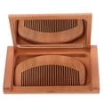 thumbnail image 4 of KAKOWELY mirror with wood frame Vintage Foldable Mirror Wood Frame Mirror Pocket Wood Mirror for Purse Small Compact Makeup Mirror for Travel Handheld Mirror with Comb, 4 of 4