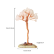 thumbnail image 3 of Decoración Feng Shui Piedras preciosas Árbol de la vida Piedras rodadas de alambre de oro rosa con base de rebanada de ágata Árbol de dinero chino Decoración de sala de estar para riqueza Suerte Amor Fluorita JM, 3 of 4