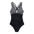 thumbnail image 2 of Maillot de Bain une Pièce pour Femmes d'Été de Plage Imprimé à Fermeture Éclair devant, 2 of 5