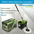 thumbnail image 3 of Spinning Mop and Bucket with Wringer Set for Home - 360 Spin Mop with Adjustable Handle & Bucket with Wheels - 1 Microfiber Mop Head - Mop and Bucket Set for Floor Cleaning at Home, Office, Hotel, 3 of 8