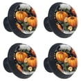 thumbnail image 2 of 4 Pcs Thanksgiving Pumpkin Knobs for Kitchen Cabinet Cupboard Dresser Bookcase Drawer Pulls Handles Round Home Decor, 2 of 8