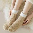 thumbnail image 5 of Kmdttou Women's Winter Mid Tube Socks With Fleece For Warmth And Cold Protection Coral Fleece Socks Casual Soft Lightweight Quarter Socks, 5 of 7
