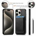 thumbnail image 3 of Allytech 2 in 1 Detachable Wallet Case for iPhone 11, [Thin & Light] [Compatible with MagSafe] Luxury PU Leather Card Holder Soft Bumper Shockproof Anti-Scratch Magnetic Case, Black, 3 of 11