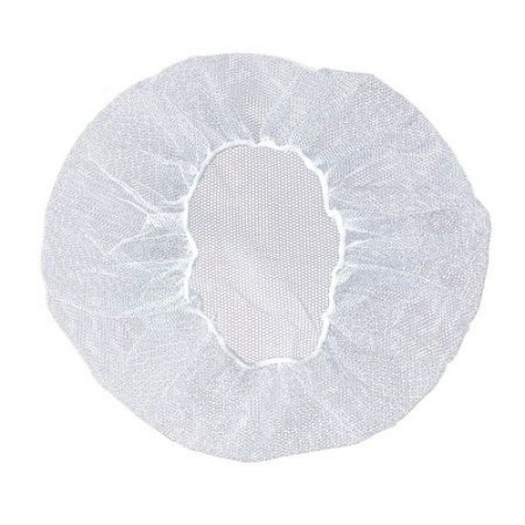 Condor Hairnet, Polyester, White, 24 in Dia., Size Large, 1000PK 29JW41