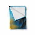 thumbnail image 2 of Sea Soft Flannel Fleece Throw Blanket, Idyllic Sunrise Scenery Calm Seascape with a Fishing Boat Tranquility, Cozy Plush for Indoor and Outdoor Use, 50" x 60", Azure Blue Orange, by Ambesonne, 2 of 6