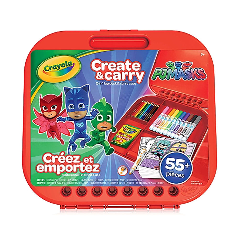 Crayola Pj Masks Create And Carry Case, More Than 55 Pieces
