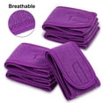 thumbnail image 3 of Diadema facial para spa, 4 paquetes de diadema de tela de rizo, toalla elástica ajustable para baño, maquillaje y deporte, 3 of 6