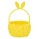 thumbnail image 1 of Cesta tejida a mano, cesta de Pascua con orejas de conejo, cesta de almacenamiento con asa amarillo, 1 of 9