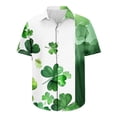 thumbnail image 5 of BLTIBY St. Patrick's Day Shirt for Men Button Down Irish Shamrock Printed Vintage Short Sleeve Lapel Shirts Casual Loose Fit Top Multicolor 9 S, 5 of 5