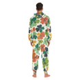 thumbnail image 4 of FORMRS Onesies Pajama for Adults Unisex Hoodie Winter Jumpsuit One Piece Sleepwear, Sizes S-2XL, White Clover Pattern, 4 of 7