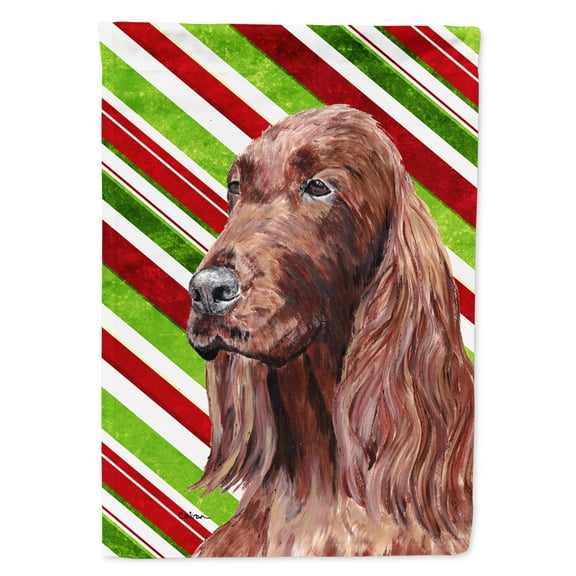 Carolines Treasures SC9608-FLAG-PARENT Irish Setter Candy Cane Christmas Flag  multicolor