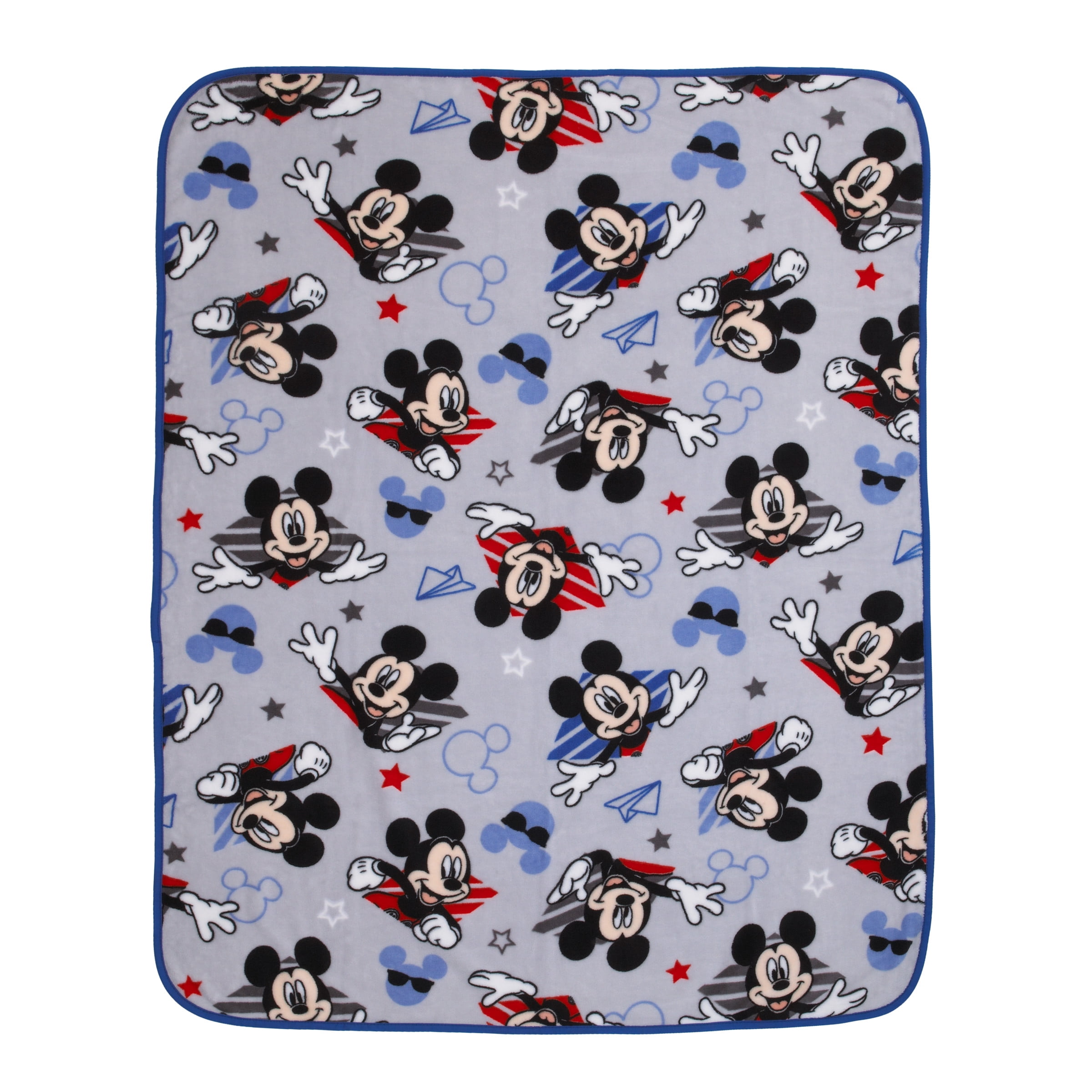 Classic Disney Mickey Mouse Red Twin sized Blanket Plush Fleece Throw 