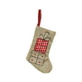 thumbnail image 2 of Christmas Stockings,Christmas Tree Decorations Linen Embroidered Christmas Socks Grey Candy Gift Socks Ornament Decorations for Family Holiday Xmas Party Decorations, 2 of 6