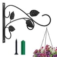 thumbnail image 6 of Bxmavoj Metal Hanging Basket Brackets Outdoor Garden Wall-Mounted Plant Hanger Hook Wall Decor, 6 of 11