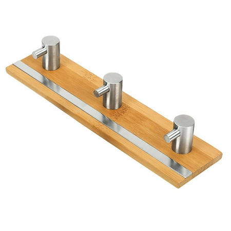 

Zehuanyu 1Pc Punch-Free Hook Household Bamboo Stainless Steel Hanging Hook Coat Hat Hanger