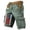 Army Green, variant on America 250 Years Text Cargo Shorts with Star-Spangled Banner Graphic and Brown Woven Belt, Durable Cotton Blend for Outdoor Work Sky Blue XXL