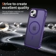 thumbnail image 5 of Dteck Magnetic Case for iPhone 14 & iPhone 13 6.1 Inch Compatible with MagSafe & Magnetic Car Phone Mount, Slim Translucent Matte Shockproof with Anti-Fingerprint Phone Case,Purple, 5 of 8