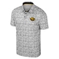 thumbnail image 2 of Men's Colosseum Black Iowa Hawkeyes It's Time! Allover Print Polo, 2 of 3