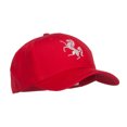 thumbnail image 5 of Horse Emblem Embroidered Low Profile Cap - Red OSFM, 5 of 5