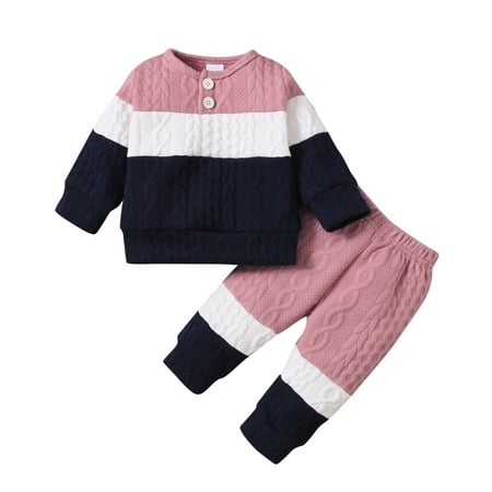 

QYZEU Gifts for 12 Year Old Girls Trendy 2022 Girl Active Wear Long Pants Patchwork Sleeve Girls Tops Sports Baby Boys Outfits Color Girls Outfits&Set