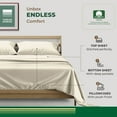 thumbnail image 6 of THREAD SPREAD Organic Cotton Bed Sheets Queen - 100% Organic Cotton Sheets Queen Size(4 PC, Ivory), Crisp Cooling Percale Weave Sheet Set, 6 of 7