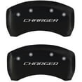 thumbnail image 2 of MGP 4 Caliper Covers Engraved Front & Rear Block/Charger Matte Black finish silver ch, 2 of 2