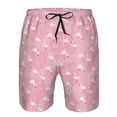 thumbnail image 3 of Goofa Flamingos and Flowers Printed Mens Swim Trunks Summer Quick Dry Short Beach Swimwear Bathing Suits-, 3 of 9