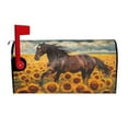 thumbnail image 2 of PHELIKA Horse Sunflowers 12 Magnetic Mailbox Covers Post Letter Box Cover Standard Size 21"H x 18"W, 2 of 8