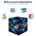 thumbnail image 2 of Starry Shark Foldable Clothes Storage Toy Box Storage Basket with Handle 10.8"x10.5"x10.6" Large Capacity, 2 of 6