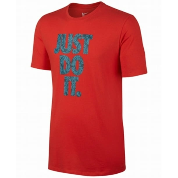 Nike - Nike NEW Red Crimson Mens Size Large L Just Do It Crewneck Tee T ...