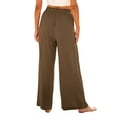 thumbnail image 4 of Tnhcen Women's Comfy Drawstring Wide Leg Pants – Lightweight Trousers Elastic Waistband Casual Loose Straight Leg Pockets S-3XL for Relaxed Style & All-Day Comfort, 4 of 9
