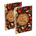 thumbnail image 2 of Haosy Noodles and Tomatoes Notebooks 1-subject Journal 60 Sheets A5 College Ruled Paper Detachable Ring 8.3"x5.7", 2 of 8