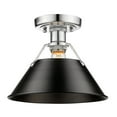 thumbnail image 4 of Yep by Golden Lighting Orwell 1-light Flush Mount in Aged Brass and Rubbed Bronze shade, 4 of 10