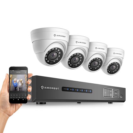 amcrest ultrahd 4mp 4ch video security system - four