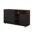 thumbnail image 2 of Buffet de Rangement Contemporain en Bois 52 Pouces - Espresso Foncé/ Noir Solide, 2 of 6